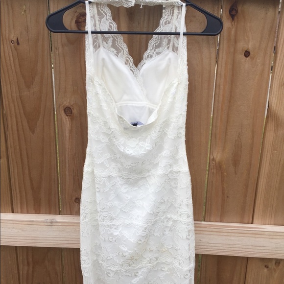 White Lace Halter Dress 💕 - Picture 2 of 8